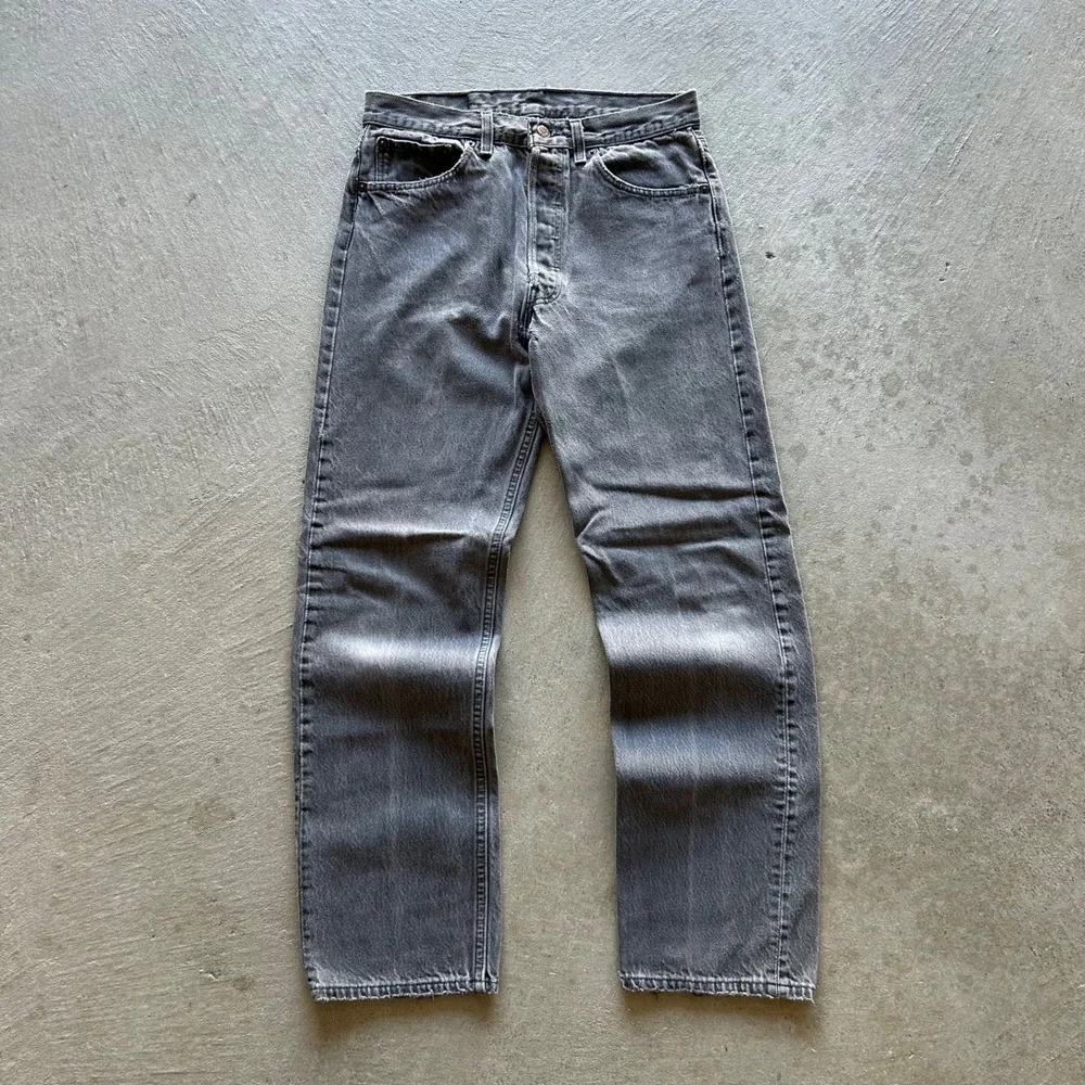 Vintage 80s Levis 501 XX Jeans Size 32x30 Black Dark Wash‎ Denim USA Made Button